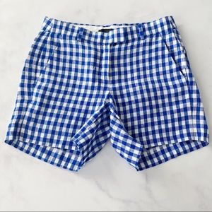 J.Crew 5” Lightweight Gingham Linen Short